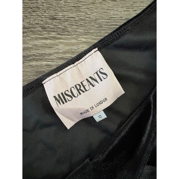 NWOT Miscreants x Revolve Black Velvet One Glove Mini Dress Size US 8 / UK 12 - Picture 4 of 4